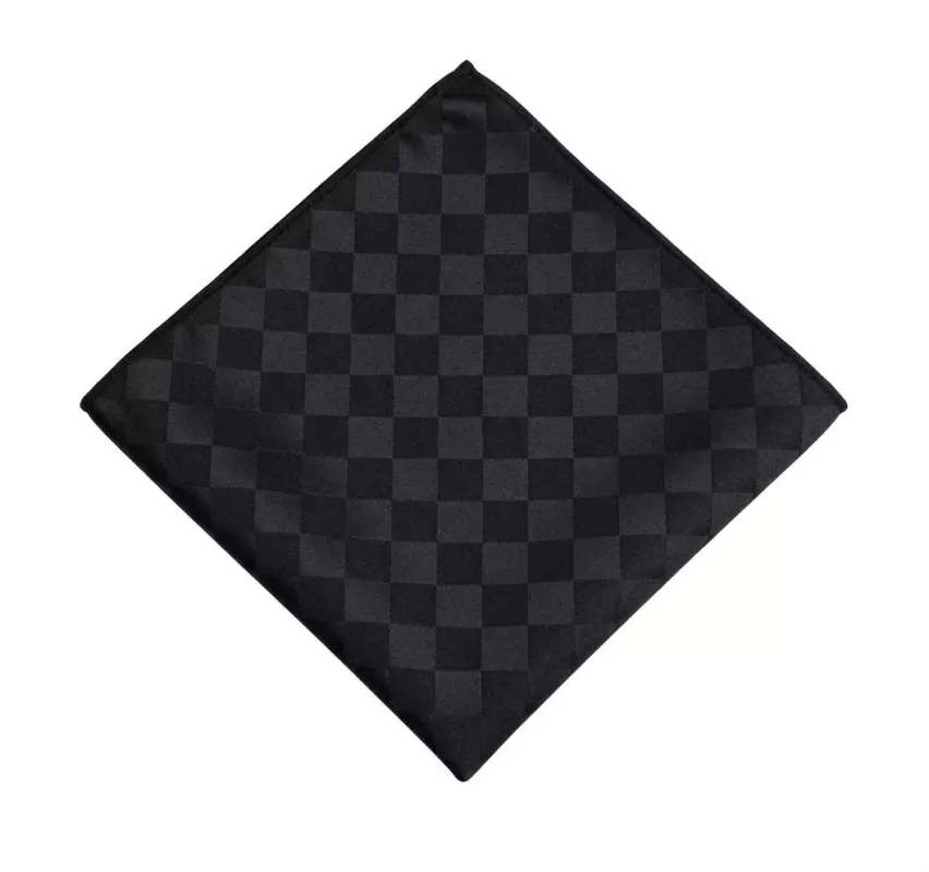 černý kapesníček do saka 23 cm x 23 cm Barry White
